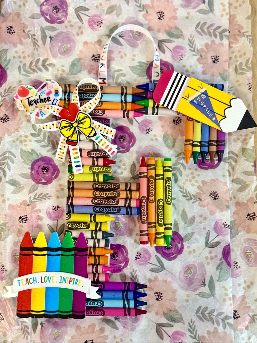 Teacher Gift Crayon Decoration